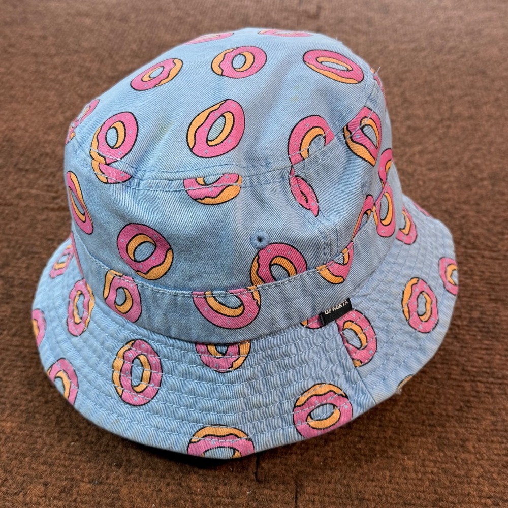 Odd Future Donut All Over Print Bucket Hat Light Blue OFWGKTA Streetwear L/XL